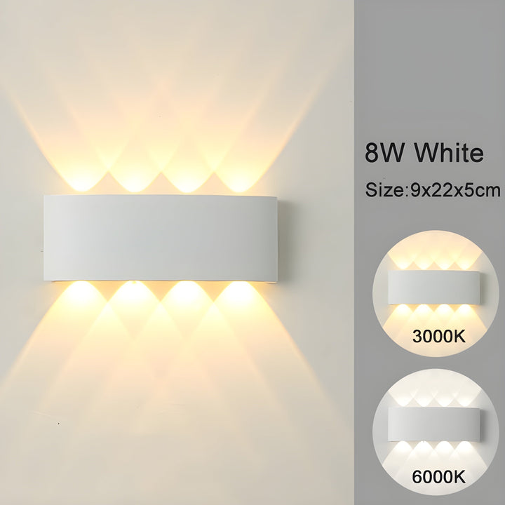 LED wall-mounted lights for indoor and outdoor areas