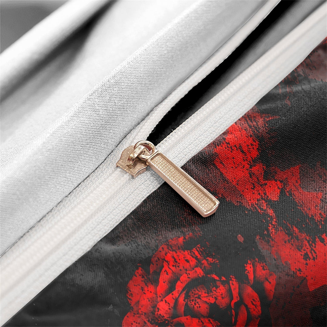 GothicLuxe - Skull &amp; Rose-Themed Bed Set