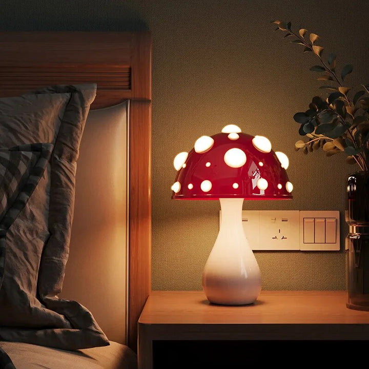LumiFungi – Luxury LED Table Lamp with Mood-Filled Mushroom Design and Dimmable Light