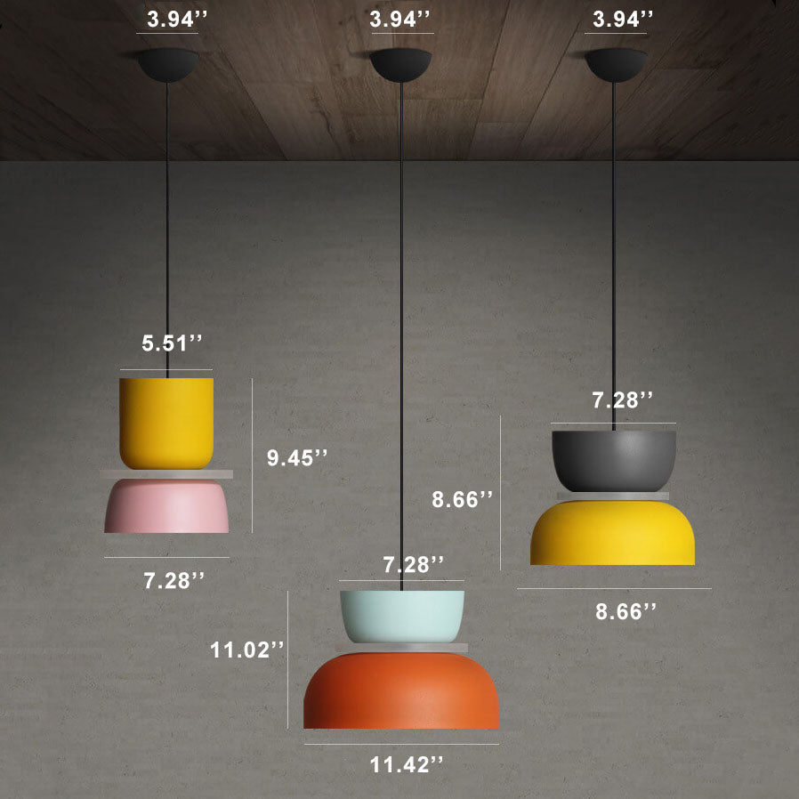 Nordic colourful Macaron 1-Light LED Pendant Light