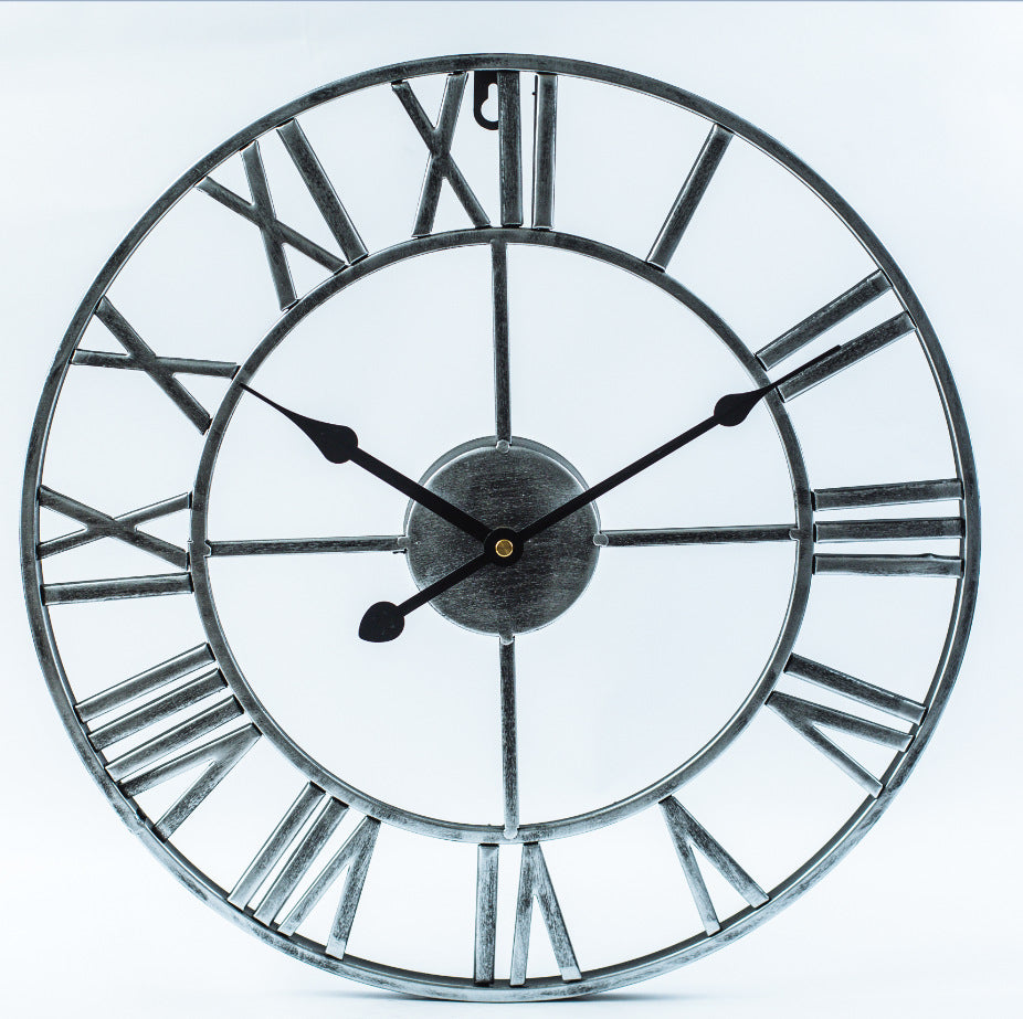 Vintage Iron Large Retro Wall Clock