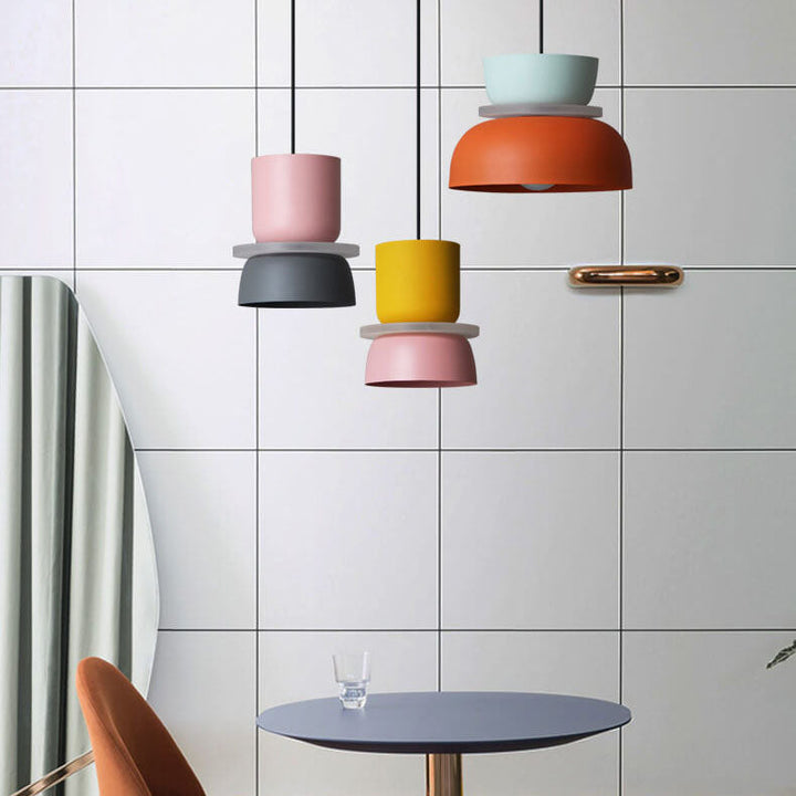 Nordic colourful Macaron 1-Light LED Pendant Light