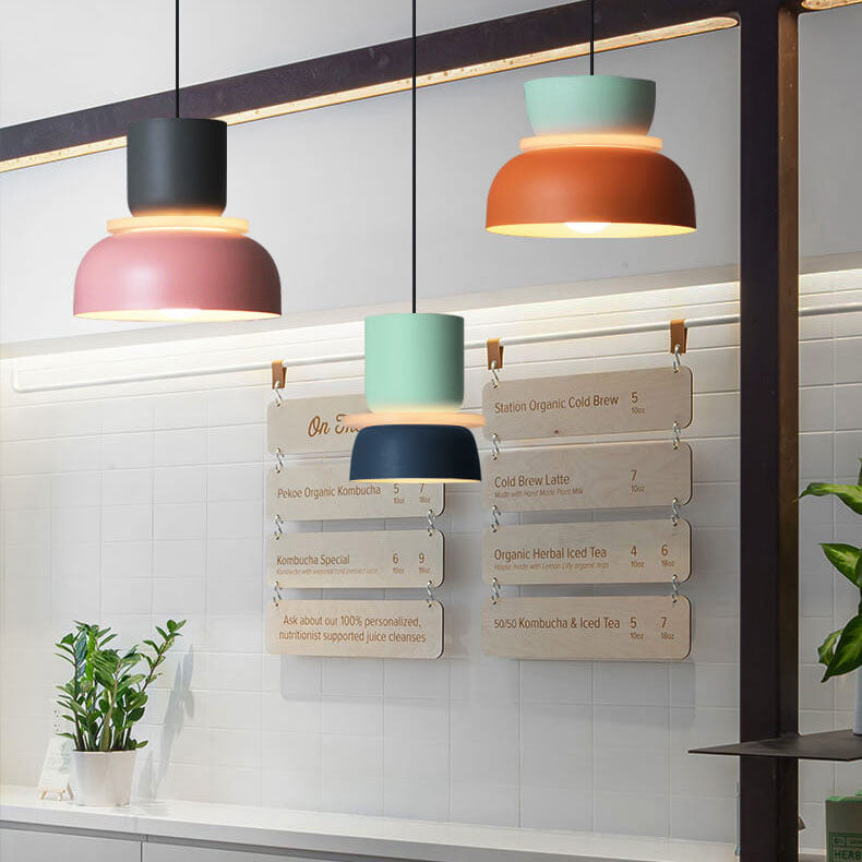Nordic colourful Macaron 1-Light LED Pendant Light