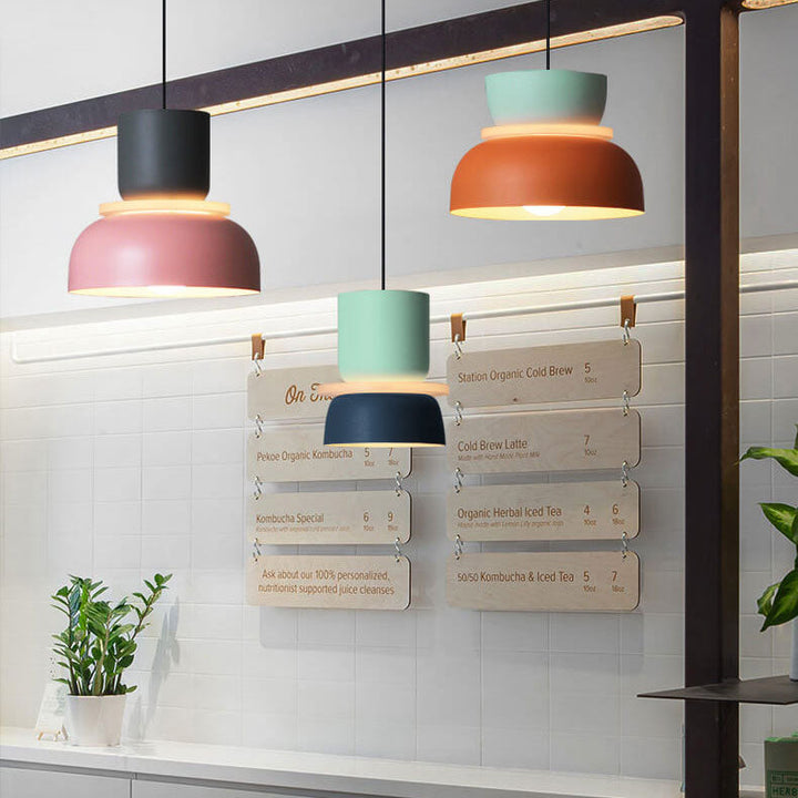 Nordic colourful Macaron 1-Light LED Pendant Light