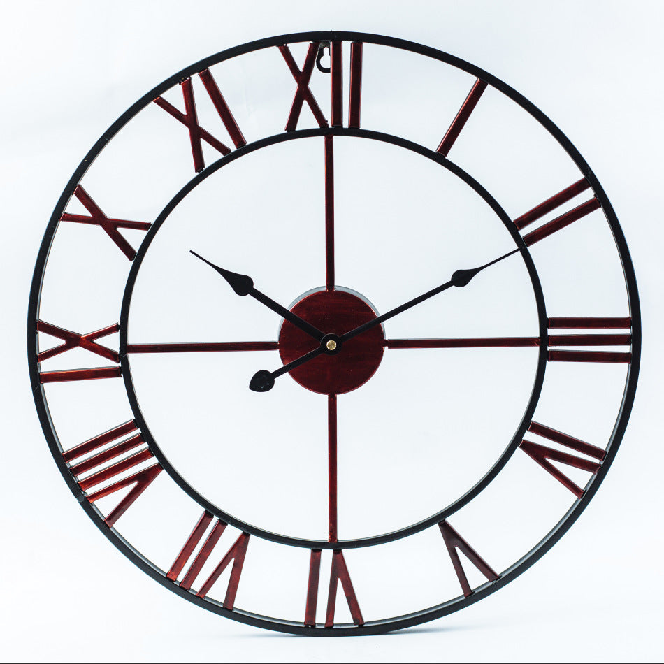 Vintage Iron Large Retro Wall Clock