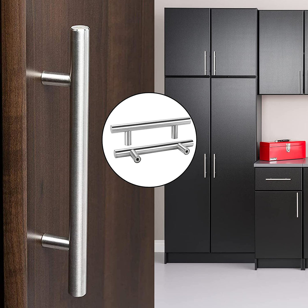 Brushed Nickel Modern Stainless Steel Drawer Hardware T-Bar Handles