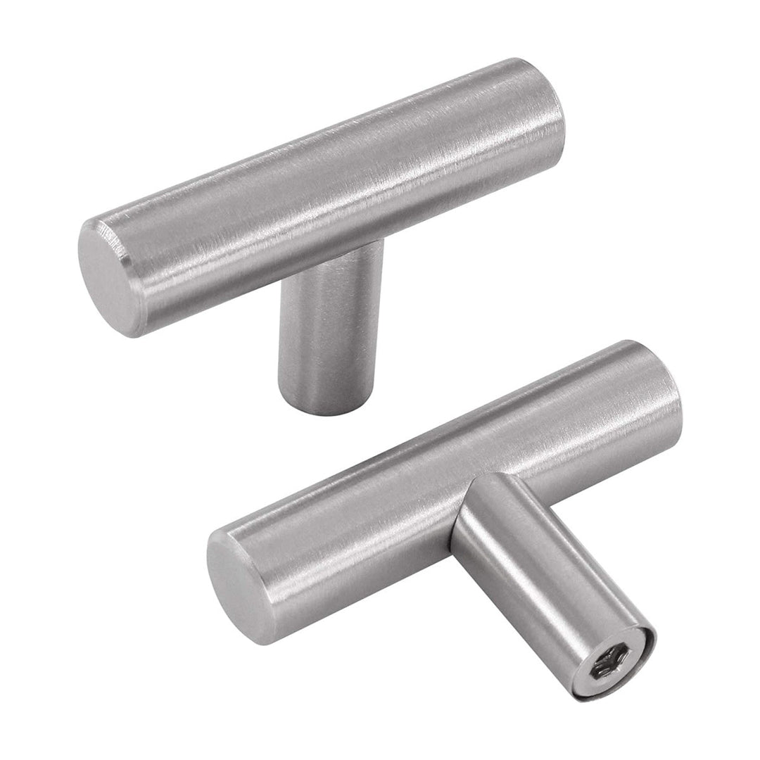 Brushed Nickel Modern Stainless Steel Drawer Hardware T-Bar Handles