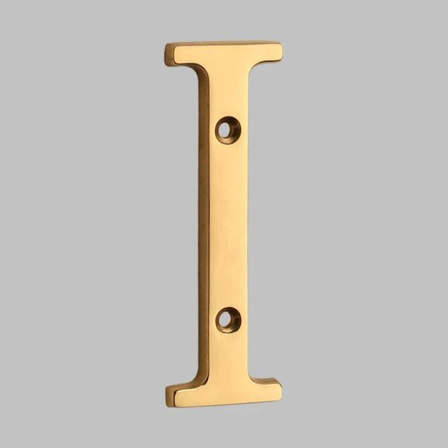Traditional house numbers made of solid brass