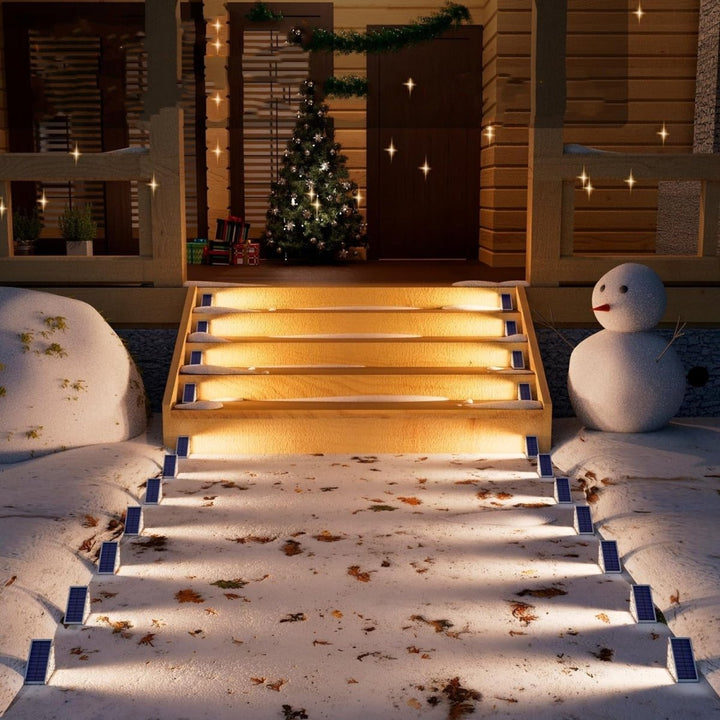 Waterproof Solar LED Stair Lighting - Outdoor Lighting for Stairs, Paths, and Terraces