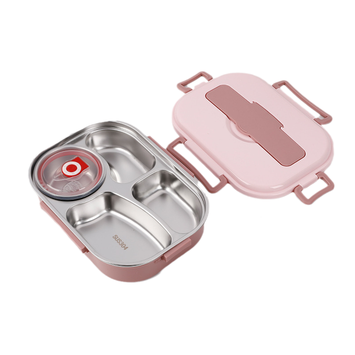 Bento lunch box made of stainless steel