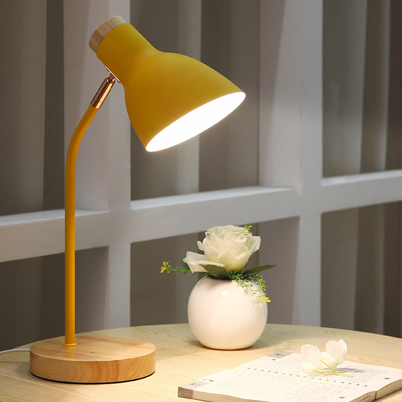 Flashlight-shaped swivel table lamp Macaron Metal 1-light night lamp for children&