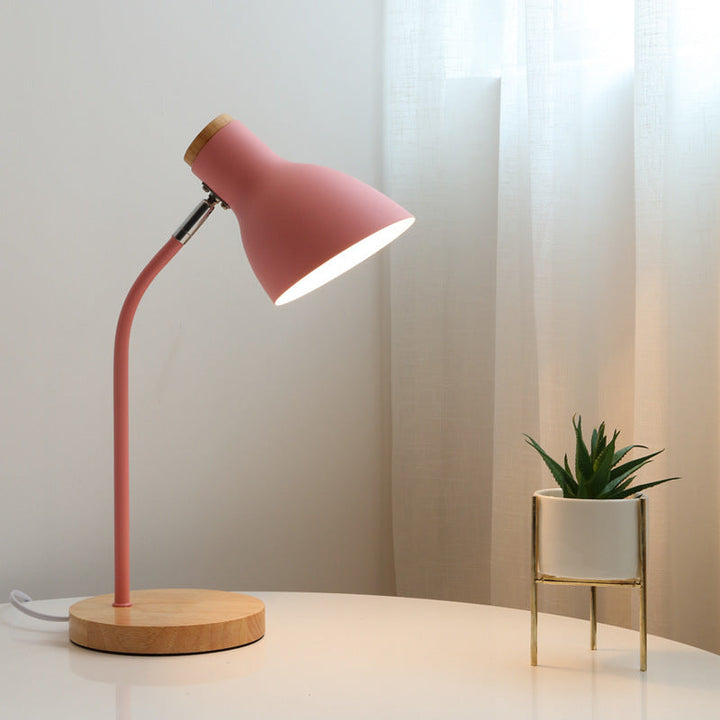 Flashlight-shaped swivel table lamp Macaron Metal 1-light night lamp for children&