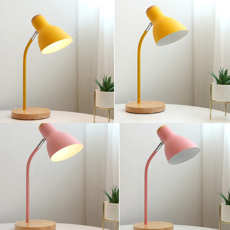 Flashlight-shaped swivel table lamp Macaron Metal 1-light night lamp for children&
