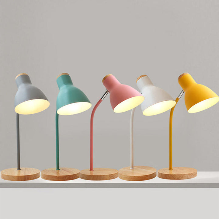 Flashlight-shaped swivel table lamp Macaron Metal 1-light night lamp for children&