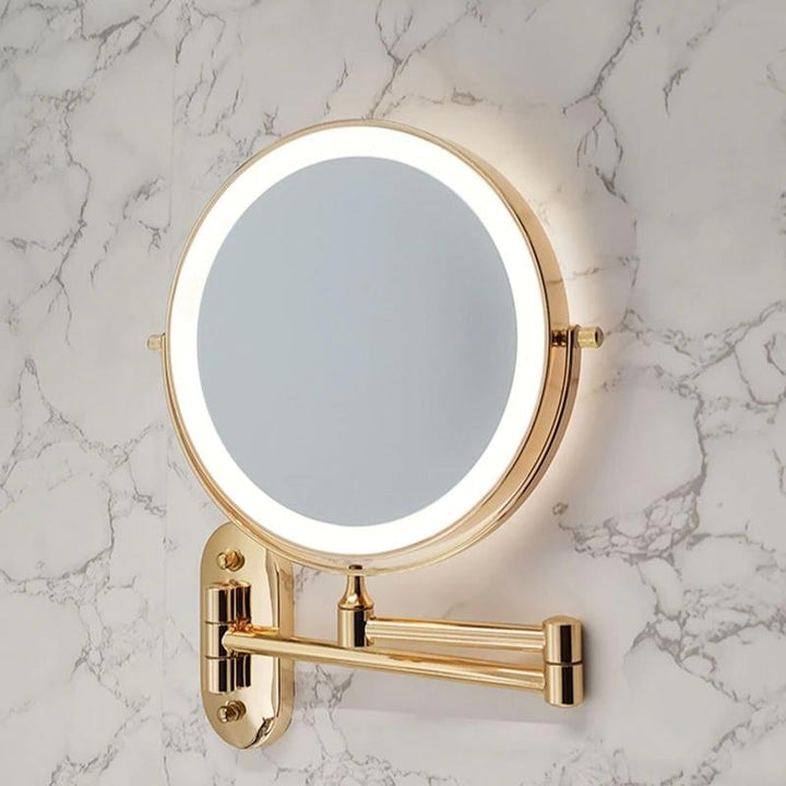 LED cosmetic mirror with magnification &amp; USB battery |