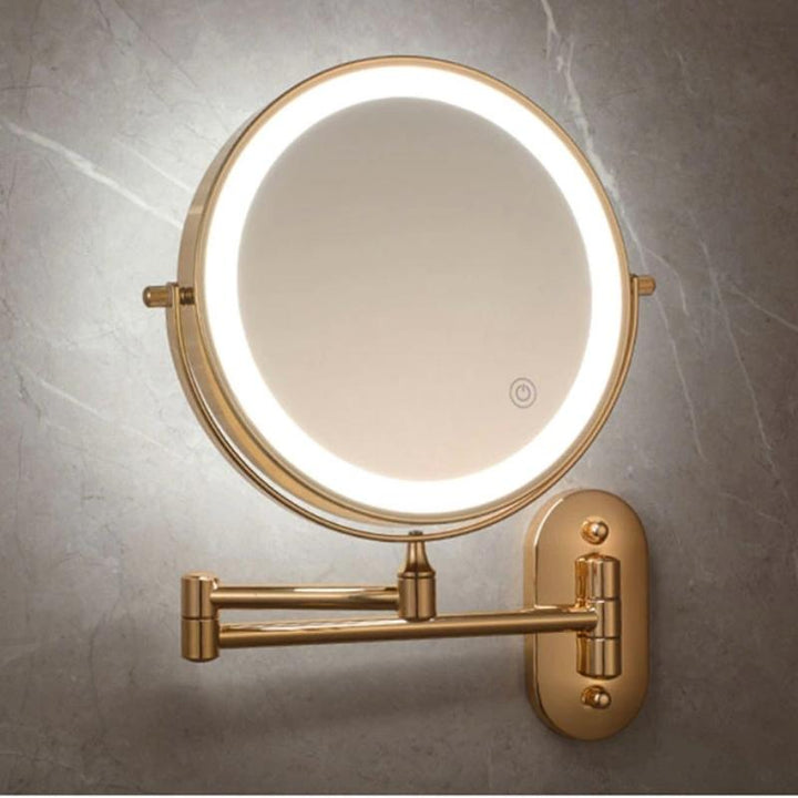 LED cosmetic mirror with magnification &amp; USB battery |