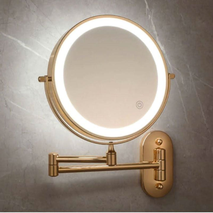 Gold Rechargeable LED Makeup Magnifying Mirror