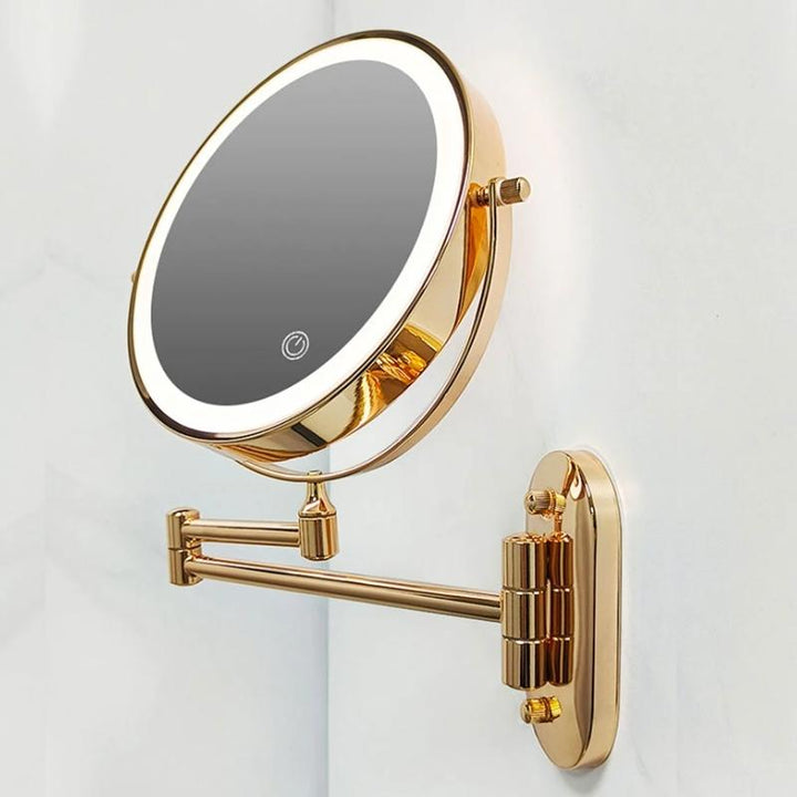 LED cosmetic mirror with magnification &amp; USB battery |