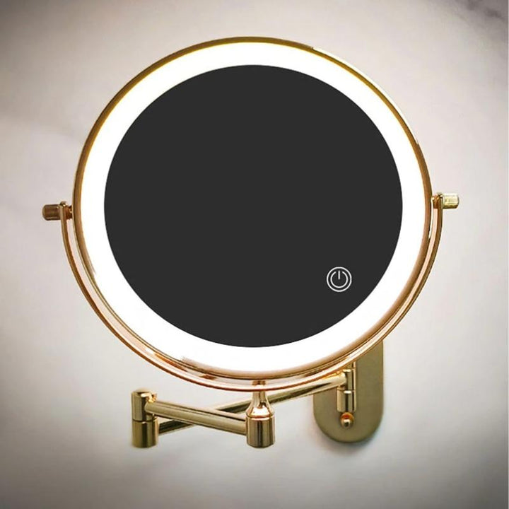 LED cosmetic mirror with magnification &amp; USB battery |