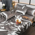 Luxury Solid Satin Duvet Cover - SilkSerenity