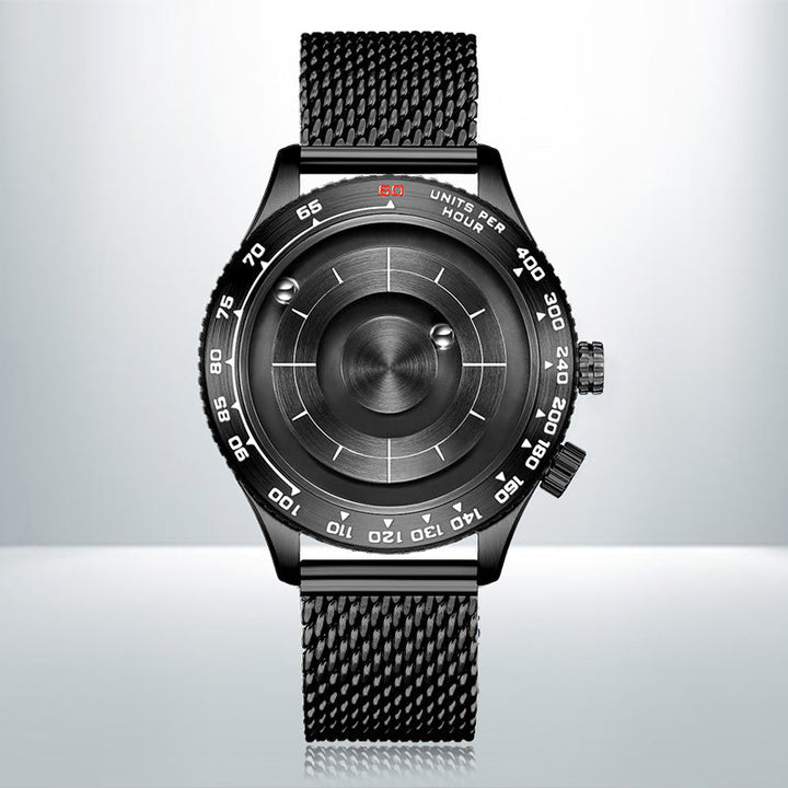 Cool Magnetic Levitation Men Watch, with No Mirror Design, Quartz Movement, Steel Strap &amp; Waterproof