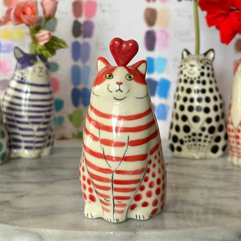 Dotted Cat Vase