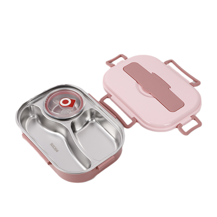 Bento lunch box made of stainless steel