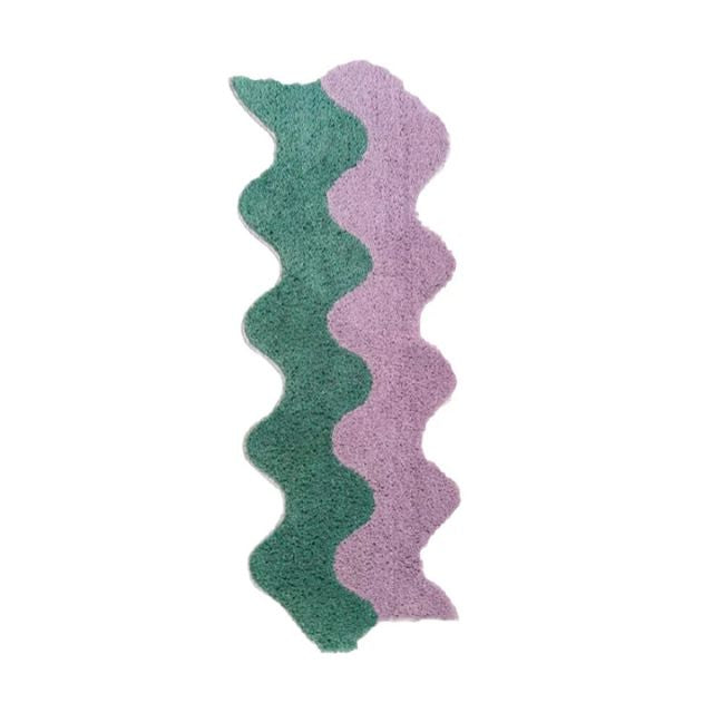 Abstract colour Block Rug made of Cotton-Polyester