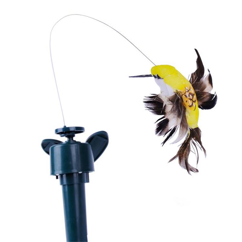 Solar-powered dancing hummingbird and butterfly