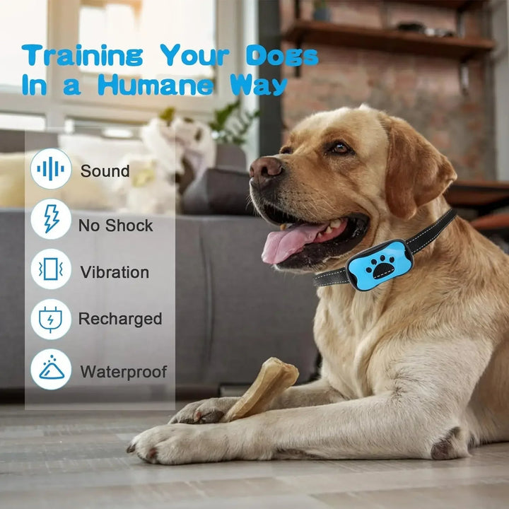 Anti-Bark Dog Collar – Stop Unwanted Barking with the BarkBuddy Vibration Training Collar for Dogs