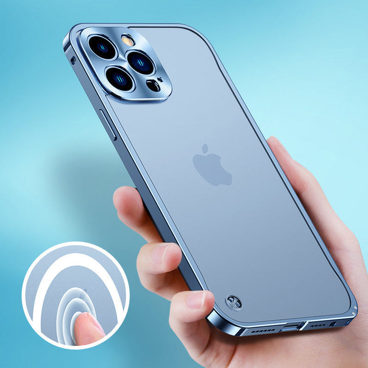 Magnetic phone case for iPhone with metal frame |