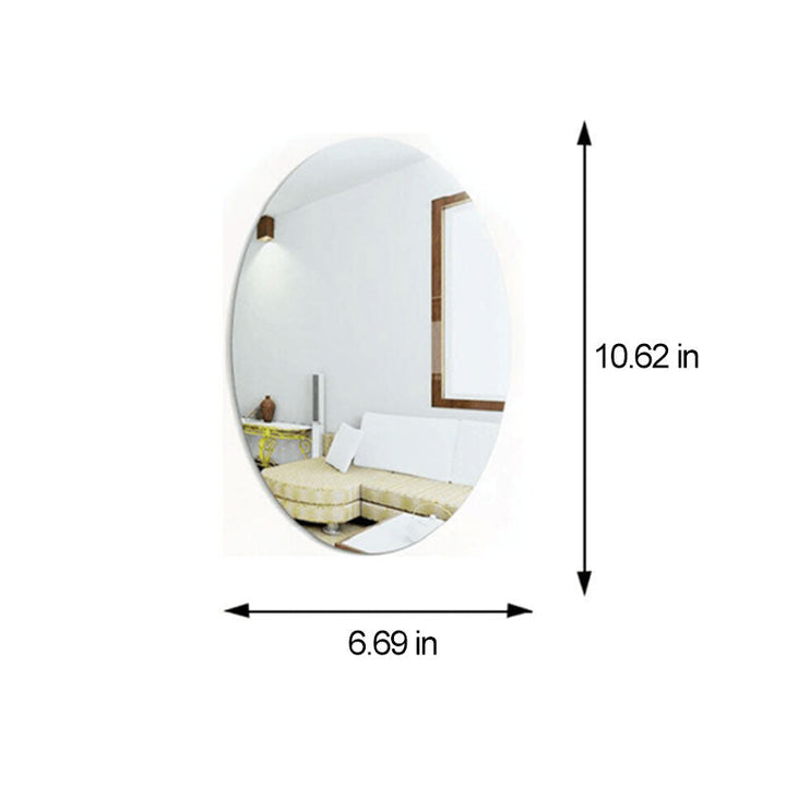 Oval Rectangle Mirror Sticker |