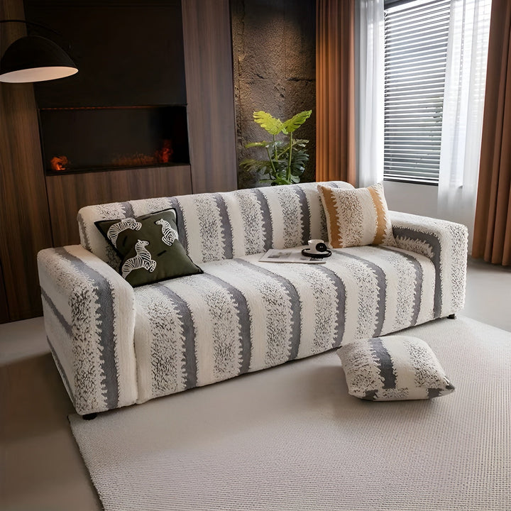 Plush sofa cover (2 pieces) – Soft, warm and decorative | Protects your sofa stylishly |