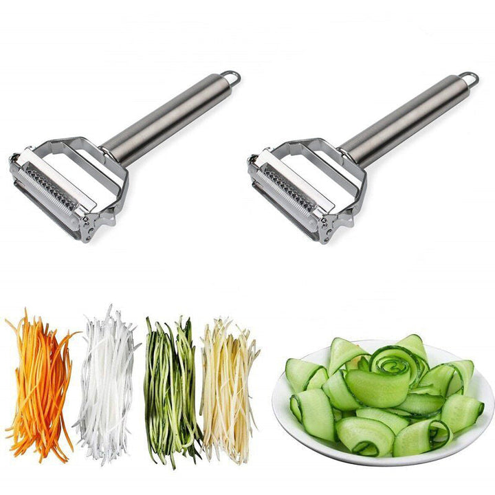 Ultra-sharp stainless steel multifunctional vegetable peeler &amp; julienne cutter