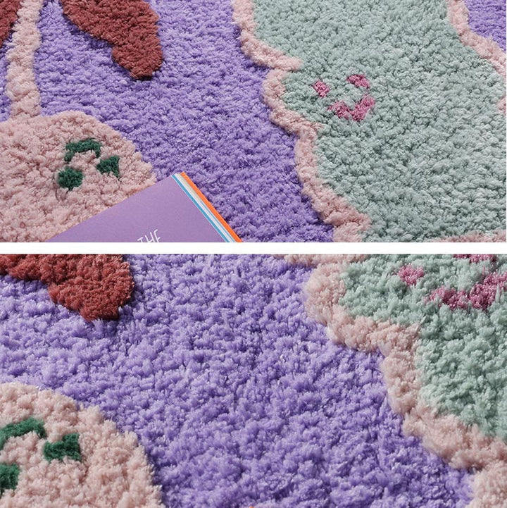 Wonderful small flower bath mat