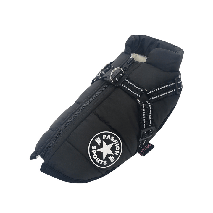 Winter Dog Jacket with Harness |