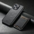 Leather phone case with card holder and MagSafe compatibility