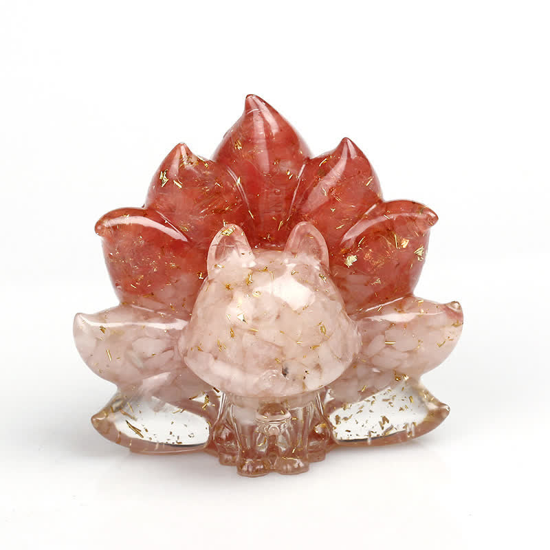 Nine-Tailed Fox Gemstone Decoration