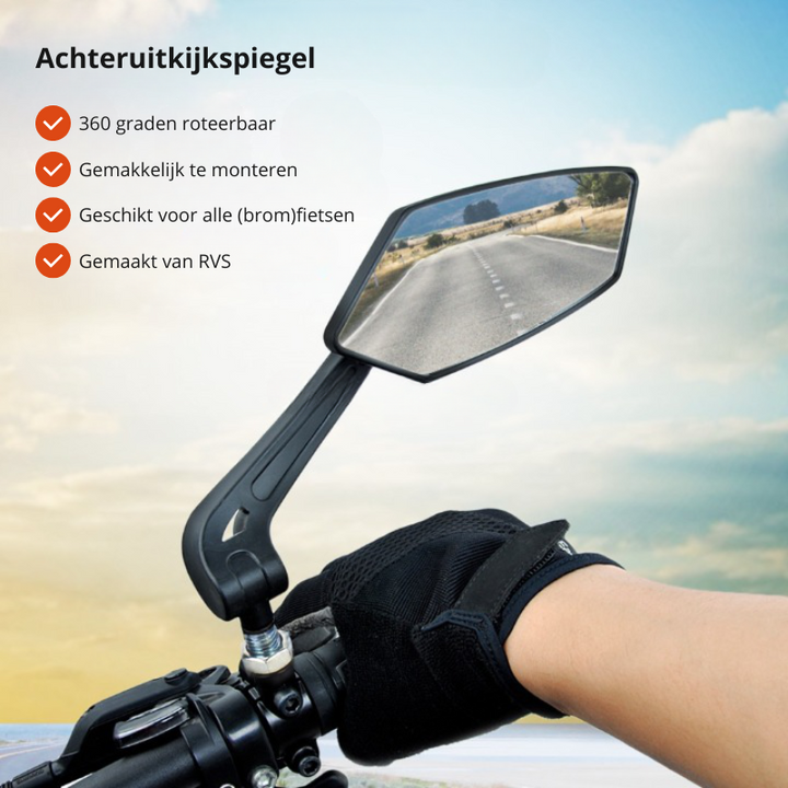 360° rearview mirror for bicycle with handlebar mount |