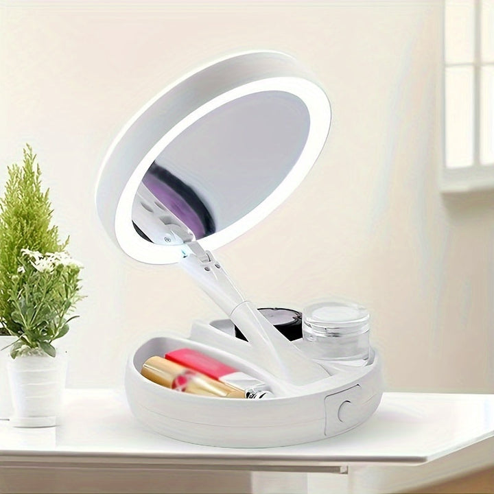 GlowMirror - Portable Makeup Mirror with LED