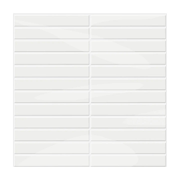 Self-adhesive 3D DIY Kit Kat tiles in glossy white