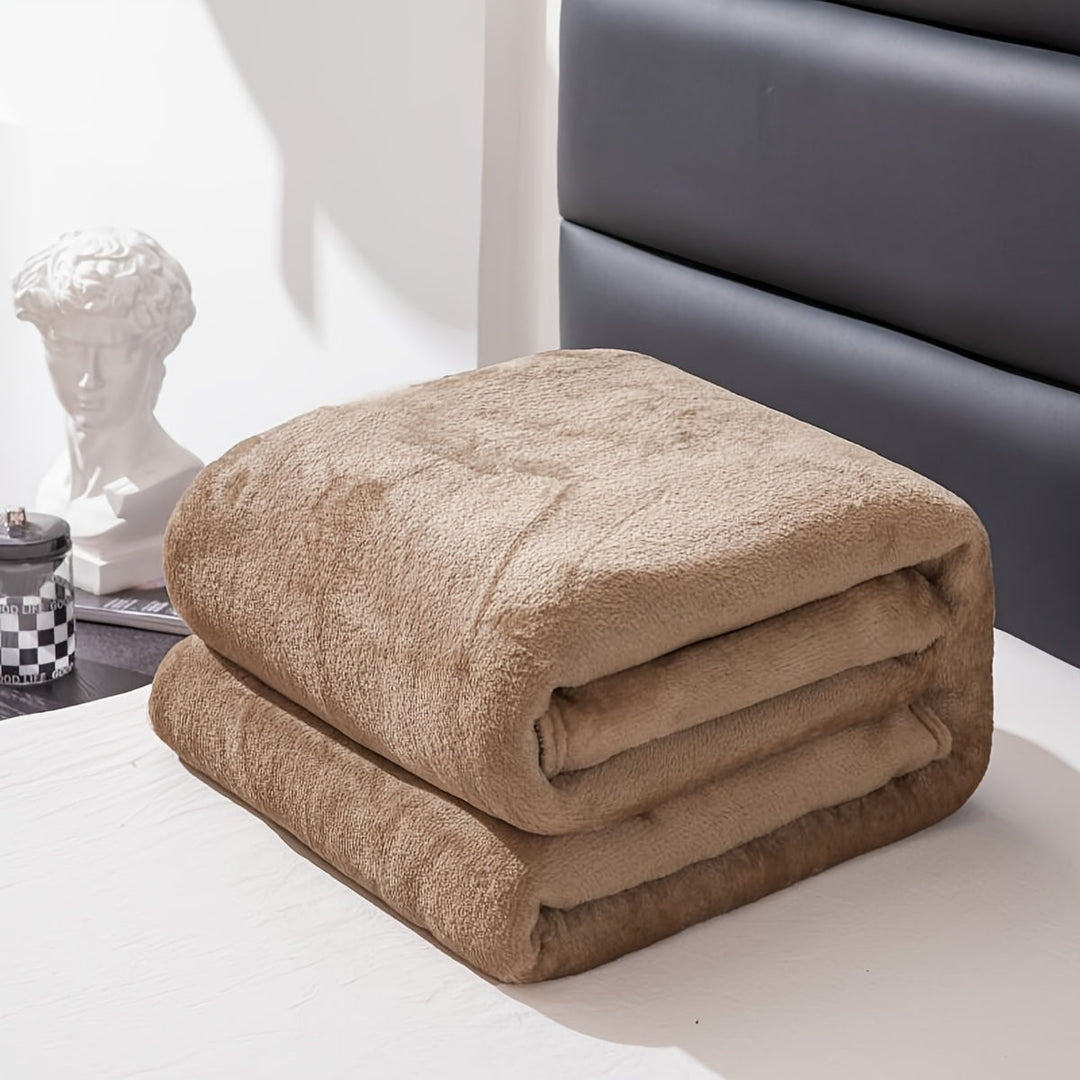 Soft and warm grey flannel blanket for all seasons