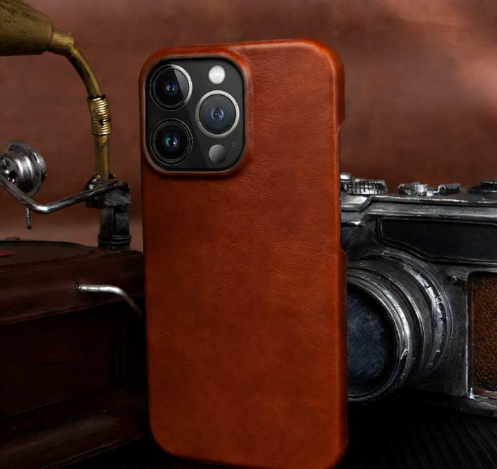 BowLtt|Premium Genuine Leather iPhone Case(Material: Top-Grain Cowhide; Thickness: 1.2mm; Application: Drop Protection, Business &amp; Luxury Daily Use)