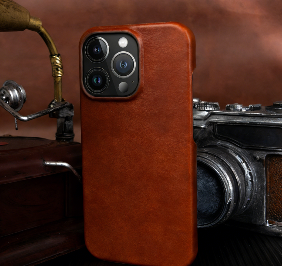 BowLtt|Premium Genuine Leather iPhone Case(Material: Top-Grain Cowhide; Thickness: 1.2mm; Application: Drop Protection, Business &amp; Luxury Daily Use)