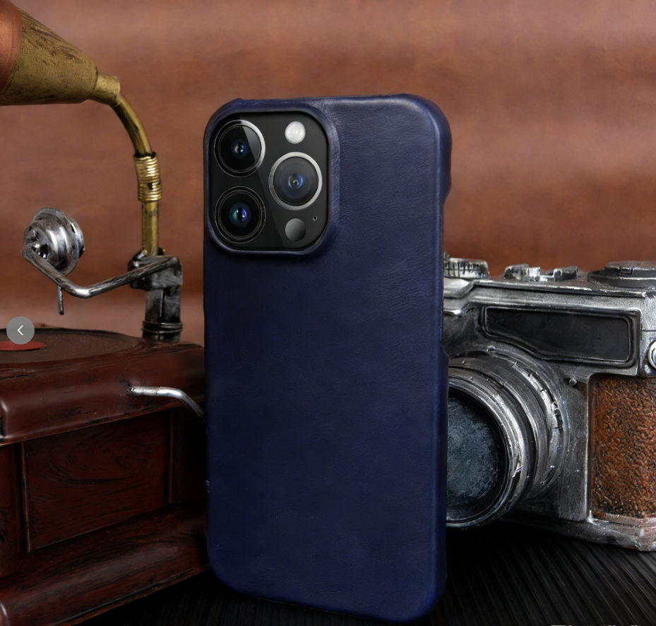 BowLtt|Premium Genuine Leather iPhone Case(Material: Top-Grain Cowhide; Thickness: 1.2mm; Application: Drop Protection, Business &amp; Luxury Daily Use)