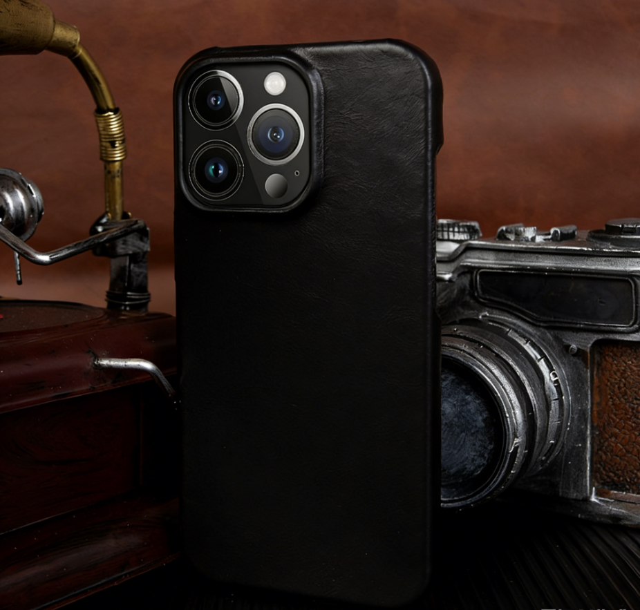 BowLtt|Premium Genuine Leather iPhone Case(Material: Top-Grain Cowhide; Thickness: 1.2mm; Application: Drop Protection, Business &amp; Luxury Daily Use)