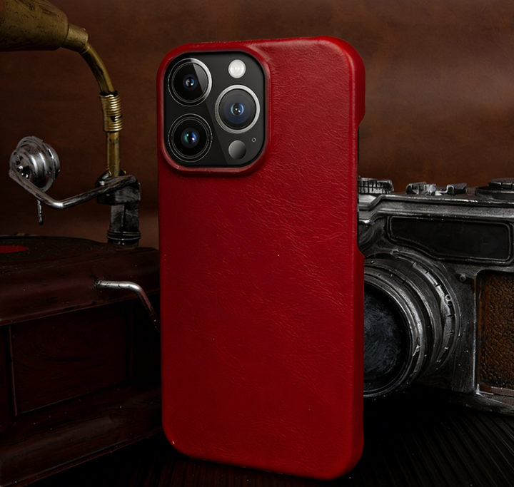 BowLtt|Premium Genuine Leather iPhone Case(Material: Top-Grain Cowhide; Thickness: 1.2mm; Application: Drop Protection, Business &amp; Luxury Daily Use)