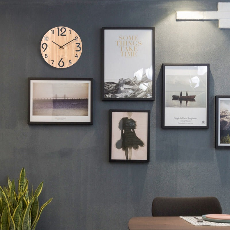 3D Wall Clock Made of Wood