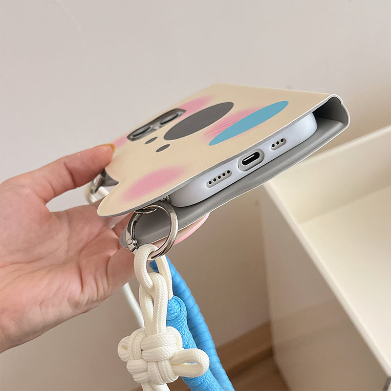 Insta-Style Cartoon Westie Flip-Phone Case