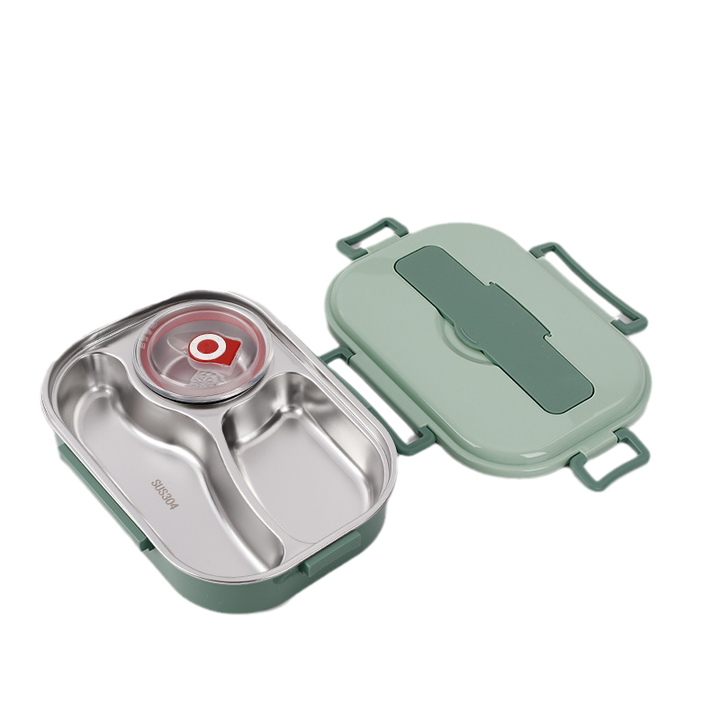 Bento lunch box made of stainless steel